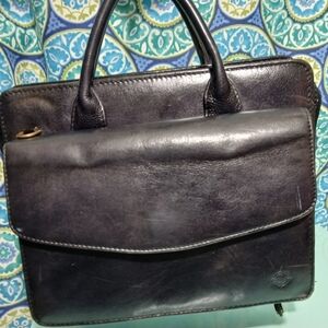 Vintage Franklin Covey Black Briefcase Classic Leather Design